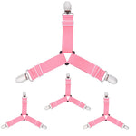 attache élastique lit clips métalliques tissu uni polyester coton moderne bleu noir blanc qualité