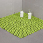 tapis salle bain blanc bleu turquoise vert gris jaune rose moderne minimaliste petits trous