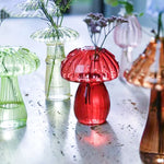 vase moderne verre coloré rayures vertes rouges jaunes dorés décoration