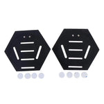 présentoir support médaille noir hexagonal moderne ligne blanche bois décoration muriale compétition gymnastique