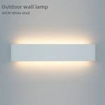 lampe murale extérieure moderne blanc 30cm 40cm ip65 étanche verre teinté 249 2000lm 90
