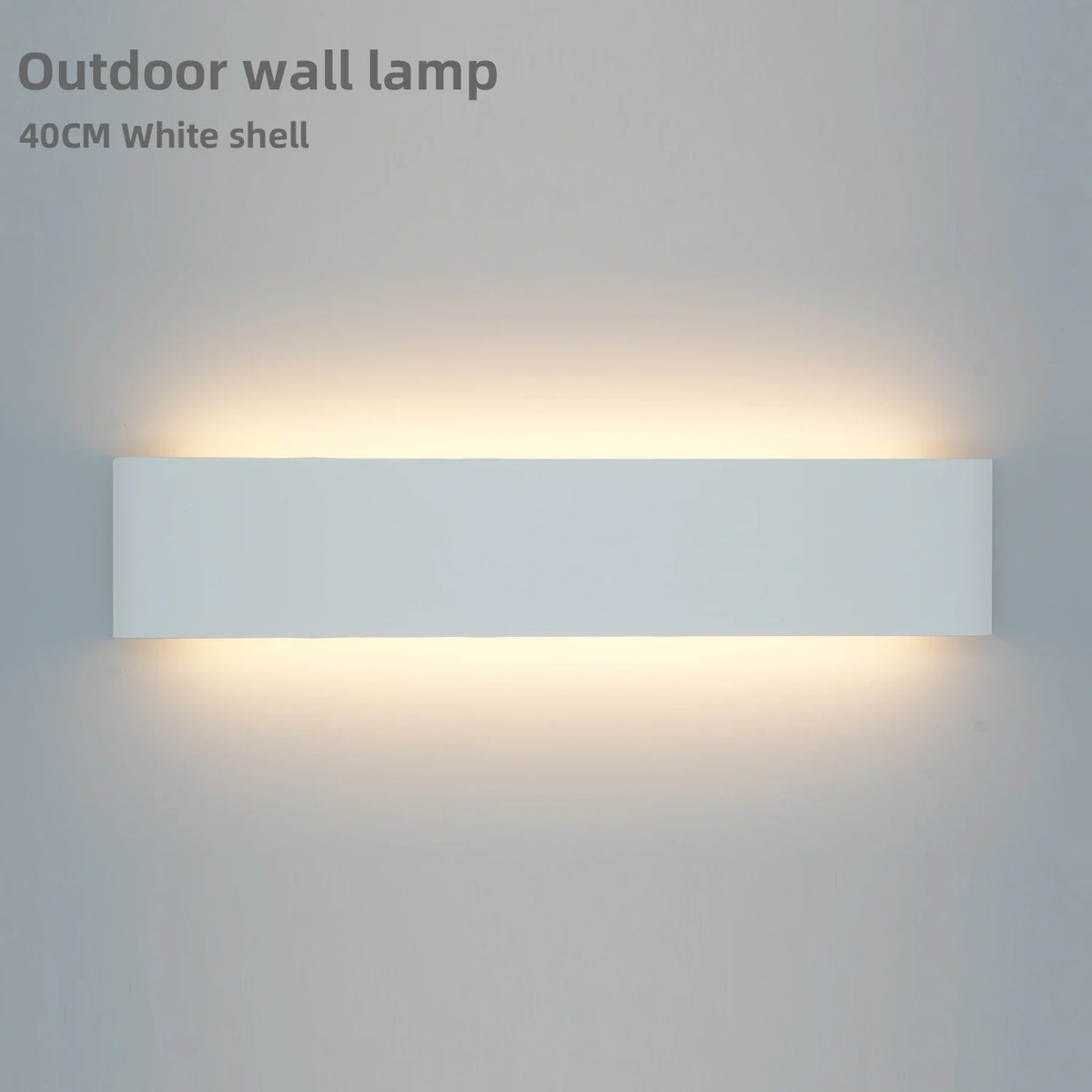 lampe murale extérieure moderne blanc 30cm 40cm ip65 étanche verre teinté 249 2000lm 90