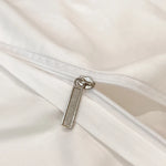 ensemble literie blanc rayures gris moderne zippé king size pièces ultra doux