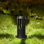 lampe led extérieure étanche moderne noir rayures dorées ip65 waterproof aluminium
