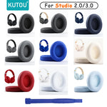 oreillettes casque audio cuir mousse noir gris bleu rouge adhésif confortables ergonomiques remplissage beats