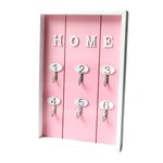 porte clés mural rustique minimaliste rose clair texte chiffres coeurs vertical