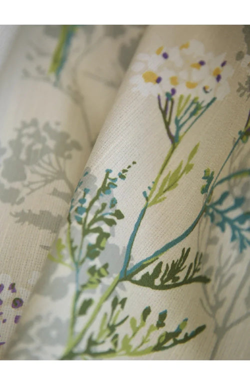 rideaux fleurs motif floral vintage coton polyester salon chambre maison décor classique beige
