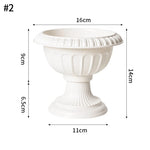 vases décoratifs modernes plastique blanc noir gris vert rayures verticales fleurs maison mariage