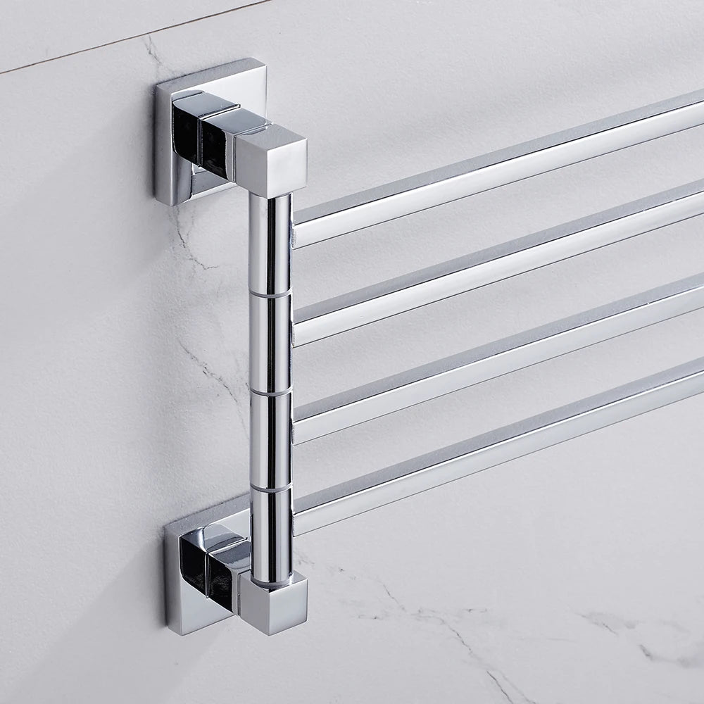 porte serviettes mural chrome lisse moderne vis fixations serviettes 415mm longueur