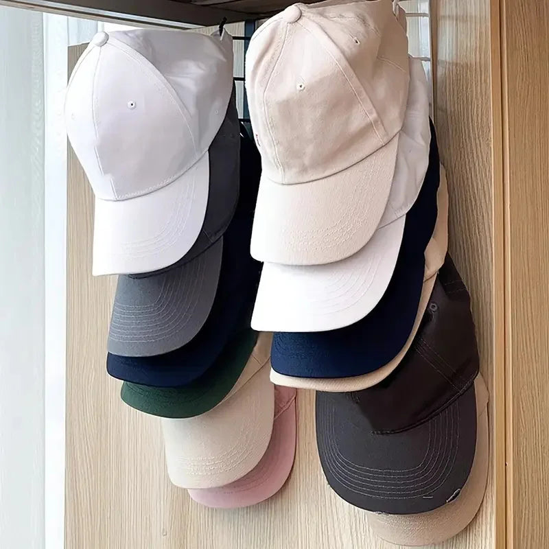 rangement mural casquettes sacs bandoulière clips métal couleur blanc noir rose casual
