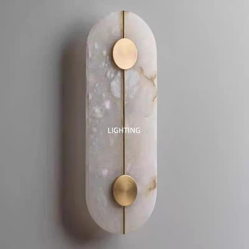 applique murale moderne marbre blanc doré élégante murale led flux lumineux chambre salon