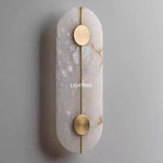 applique murale moderne marbre blanc doré élégante murale led flux lumineux chambre salon