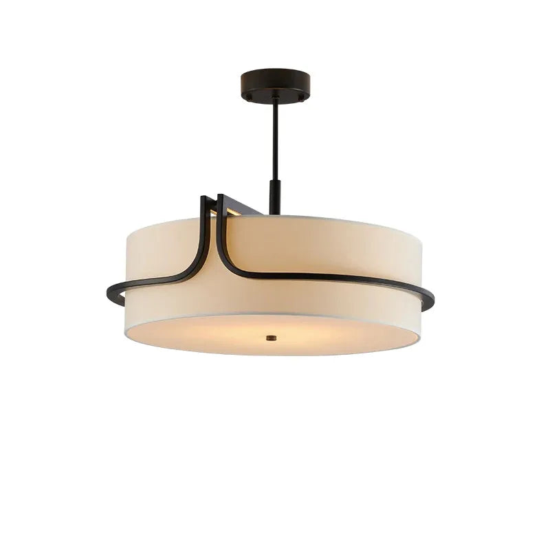 suspension lumineuse moderne fer blanc noir wabi sabi 6000k 4000k 3000k 55cm 65cm