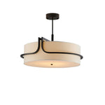 suspension lumineuse moderne fer blanc noir wabi sabi 6000k 4000k 3000k 55cm 65cm