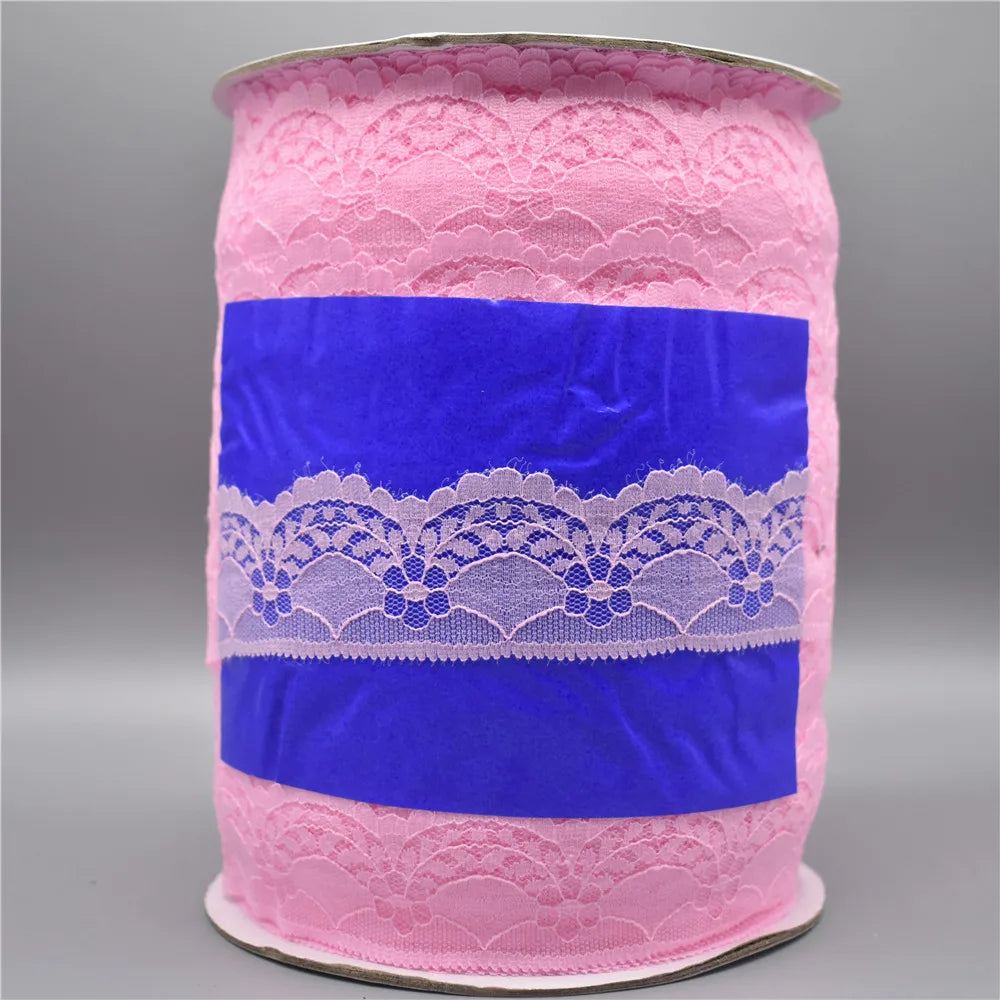 ruban dentelle motif floral blanc large 40mm occasion mariage qualité supérieure 300 yards rouleau