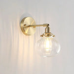 lampe murale moderne or transparent rayures ampoule led cordon interrupteur vintage électrique