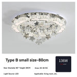 plafonnier moderne étoiles cristal blanc doré éclairage cuisine salle manger led changeable