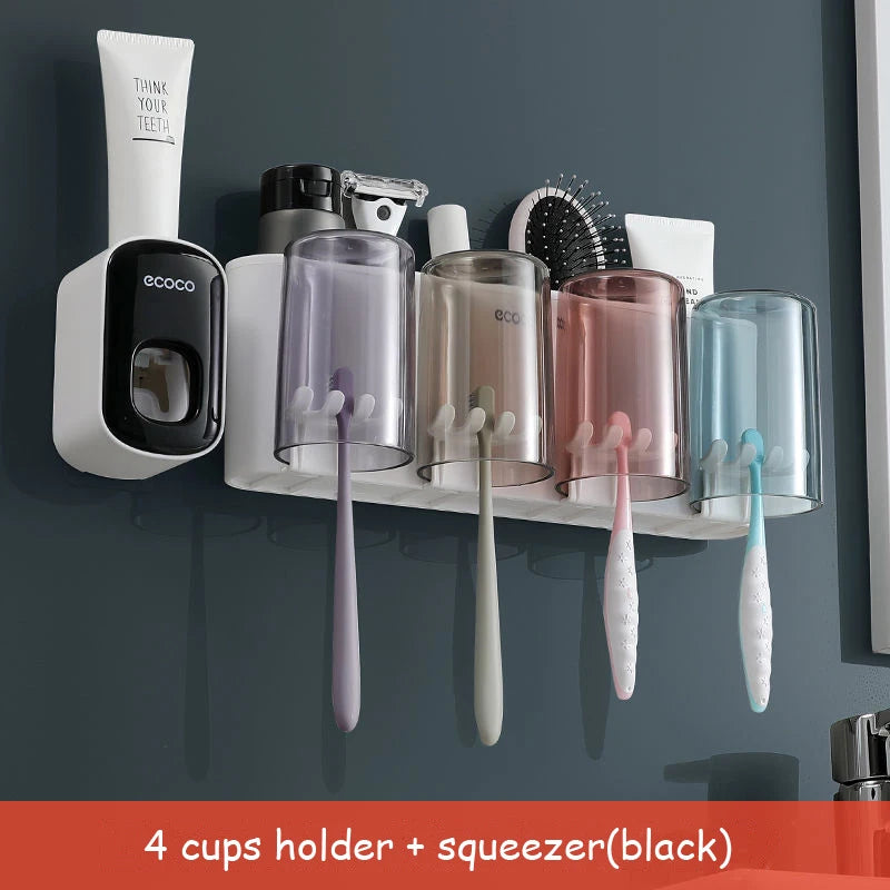 organisateur salle bain blanc gris moderne transparent brosse dents pot dentifrice brosse cheveux rasoir