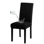 housse chaise moderne élasthanne polyester waterproof noir élastique transformation chaise ancienne neuve
