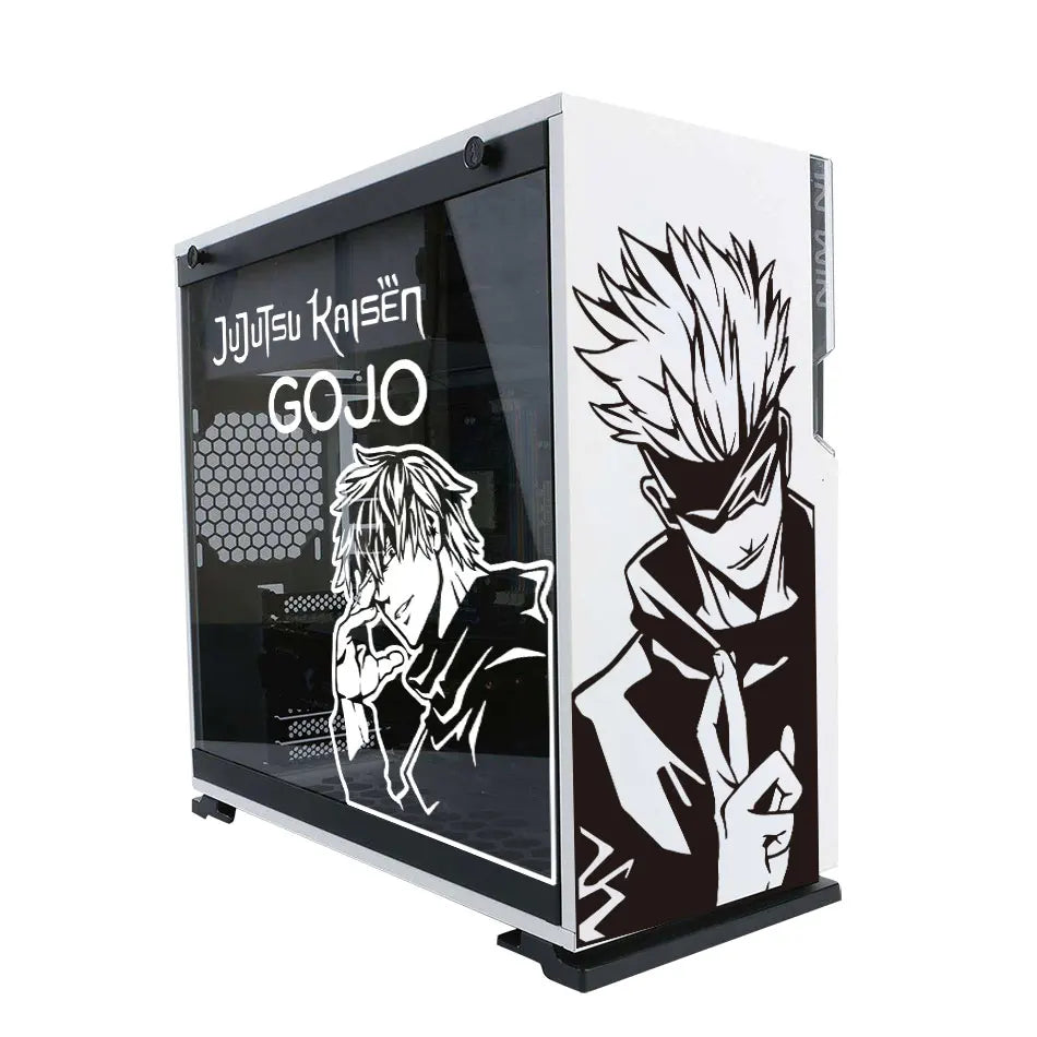 autocollants graphiques anime gojo yuji blanc noir décoration boîte rangement modernes stickers opaques
