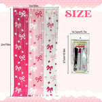 rideau frisé rose blanc arcs festif mariage anniversaire révélation sexe translucent clips