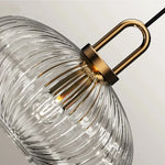 lampe suspendue transparente dorée rayures horizontales moderne filament câble électrique 90v 260v 249lm 2000lm