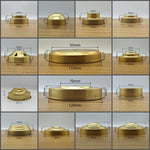 disques métalliques dorés classiques perforations opaques variés tailles incluses