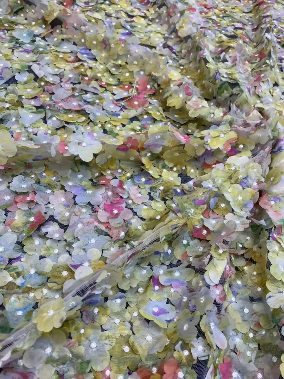 tissu polyester dentelle fleurs imprimées moderne élégant opaques soirée mariage partie