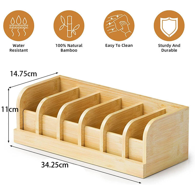 support ceintures bambou naturel moderne pliable six espaces rangement minimalistemodele elastique cheveux portejoaillerie trousse