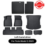 tapis sol 3d luxueux noir moderne tesla 2017 2024 tissé étanche