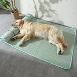 tapis refroidissant chien vert maille fine géométrique moderne confortablewasheringtintint