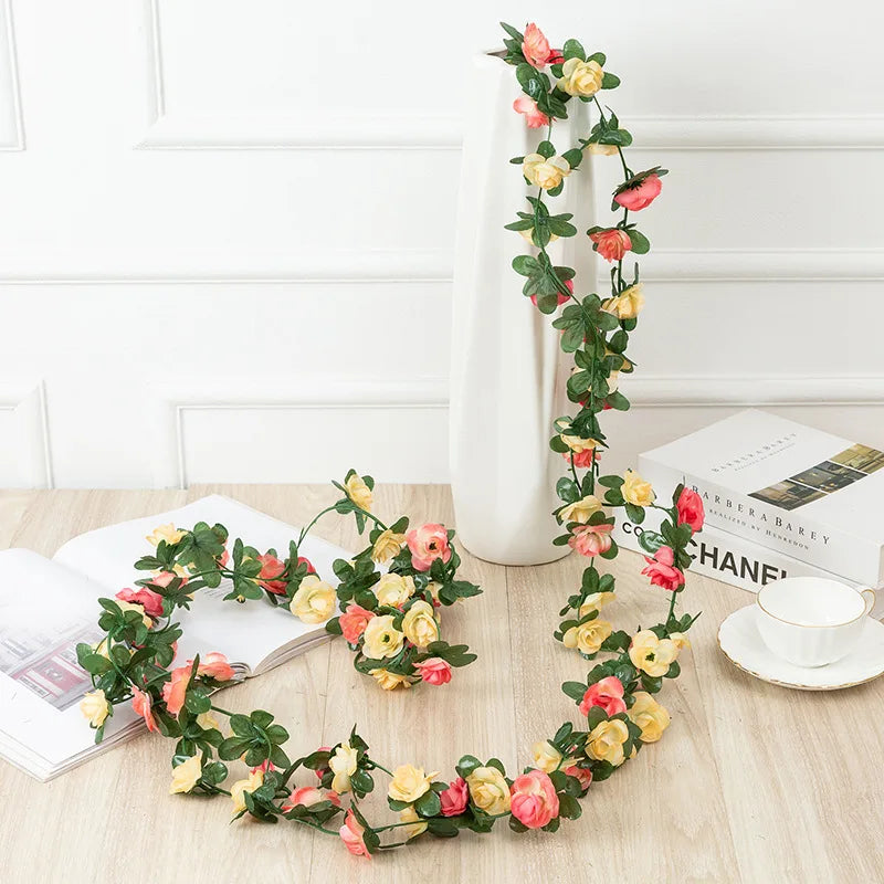 guirlande artificielle fleurs pivoine soie intérieur extérieur mariage décoration maison anniversaire fêtes