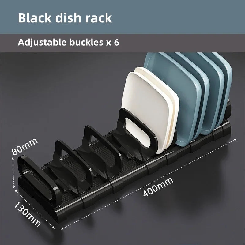 supports rangement assiettes bols clips réglables moderne blanc bleu doré respectueux environnement cuisine