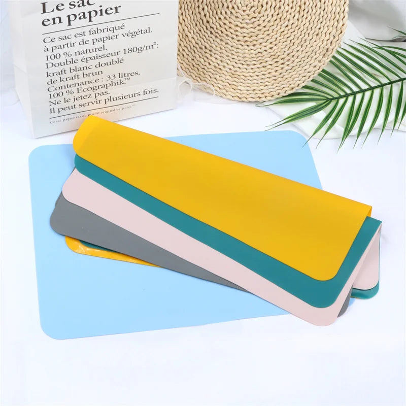 tapis silicone réutiliables 40x30cm bleu gris vert jaune rose moderne respectueux environnement
