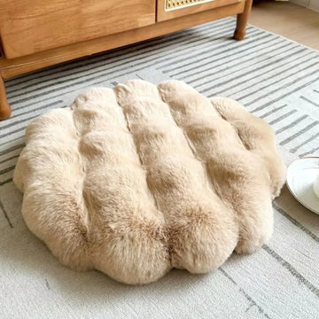 coussin doux pelucheux animaux compagnie moderne beige vertclair blanc