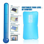 coussin refroidissement bleu clair uni moderne sac rangement guide utilisation voyage sommeil soulagement