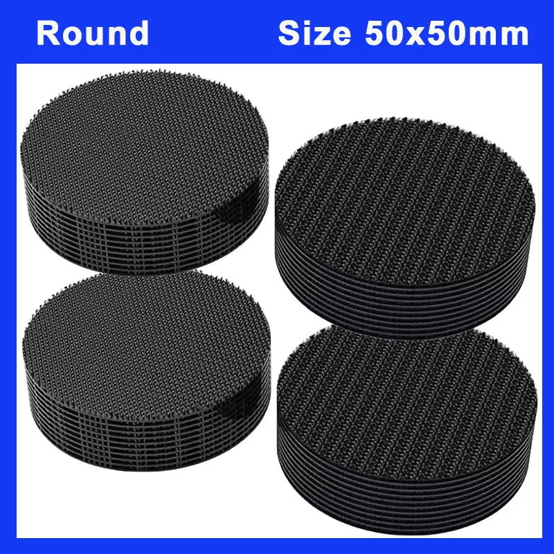 rubans velcro autoadhésifs noirs texturés hexagonaux modernes 10 20 30 paires fixations tapis sols