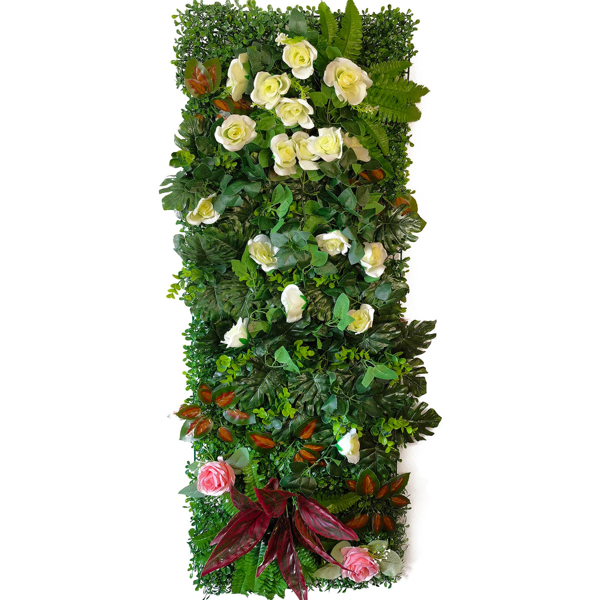 plantes artificielles murales vertes feuilles diverses moderne extérieur accrochables branches fleurs