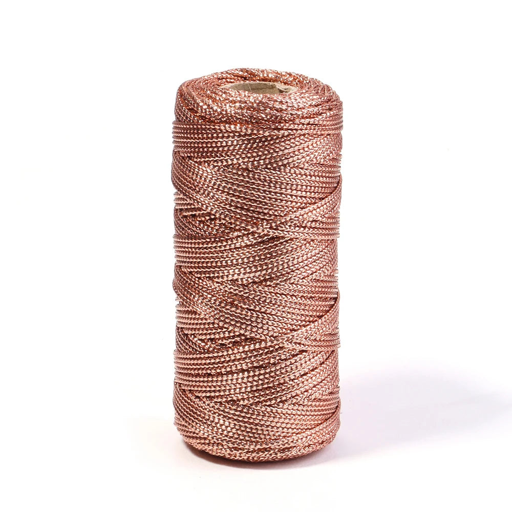 ficelle polyester 100m 1.5mm glitter violet doré bleu vert rouge moderne boîte cadeau fleur