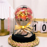 bouquet roses stabilisées cloche verre noir rose bleu violet romantiqueintérieur decorationévénement mariage