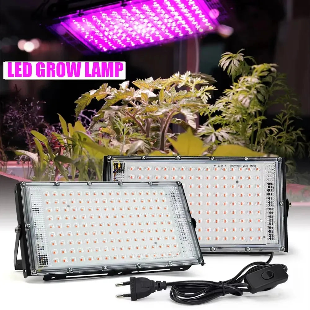 lampe croissance led full spectrum 50w 100w 200w 300w noir clips moderne