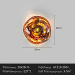 appliques murales modernes lampes led verre translucide forme organique suspension chambre cuisine salle manger