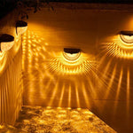 applique murale solaire moderne noir perforée adhésive led transparentextérieur balconurgence
