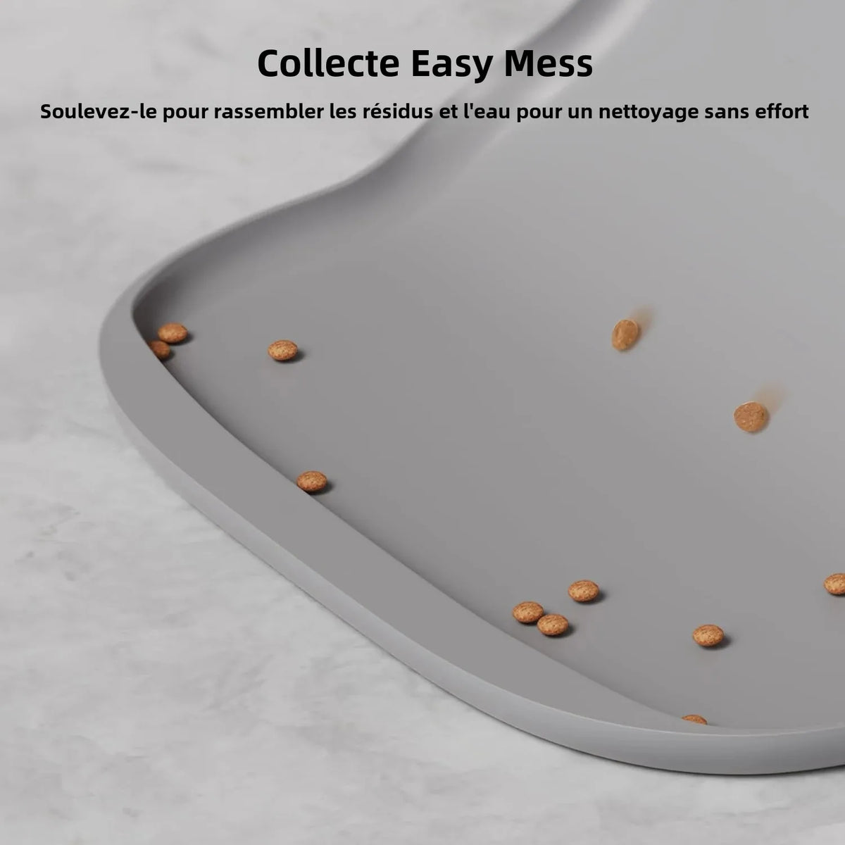 tapis sécurité animal compagnie gris moderne bol nourriture protection déversements silicone imperméable