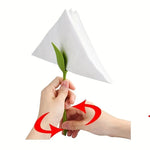 serviettes pliées fleurs violet rose jaune vert origami adhésif table décoration événement mariage