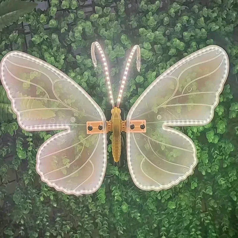 décoration intérieure lampe papillon transparente imprimé floral moderne câble alimentation transformateur électrique