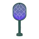 raquette électrique anti moustiques gris violet surface rotative moderne rechargeable fly swatter zapper