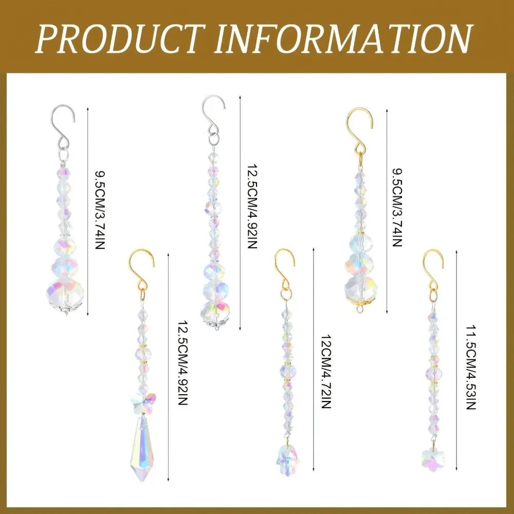 décoration plante transparentes dorées pendeloques motifs floraux élastique moderne soleil papillon cœur