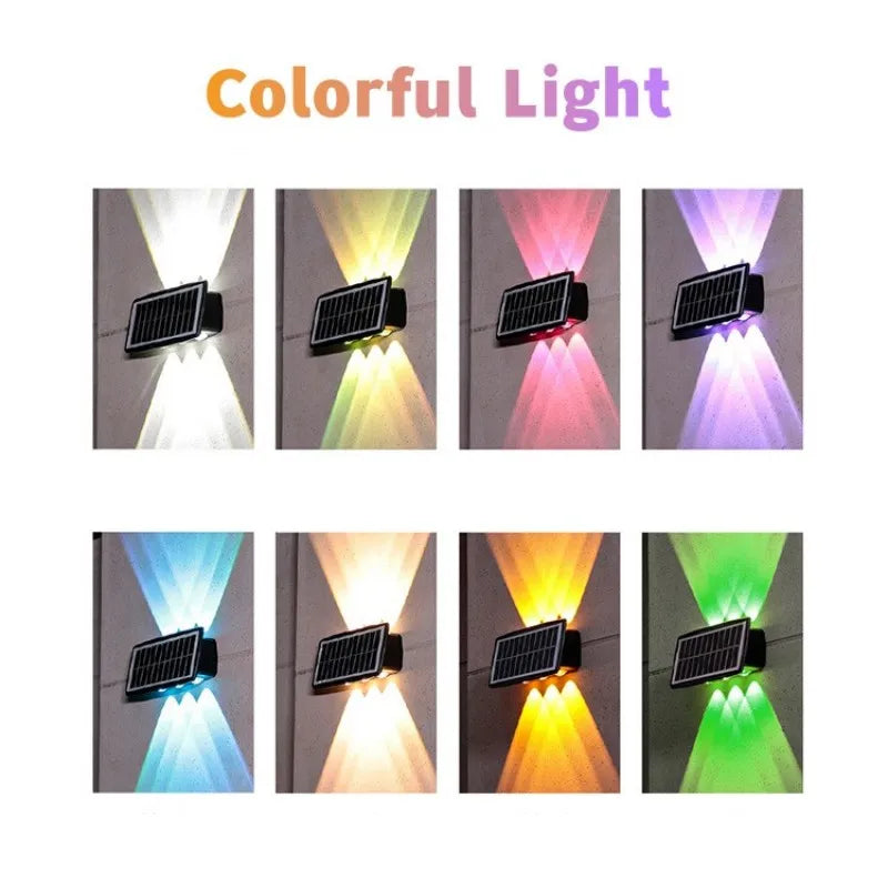 lampes murales solaires decoratives modernes texturées couleur blanc rouge bleu verte fixations murales panneau