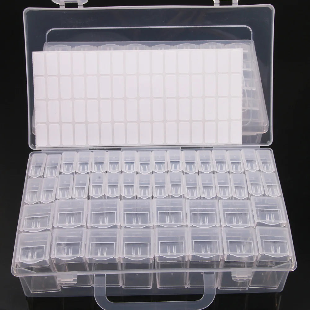 boîte rangement transparentes plastique lisse clips compartiments supplémentaires stockage moderne artisanal DIY